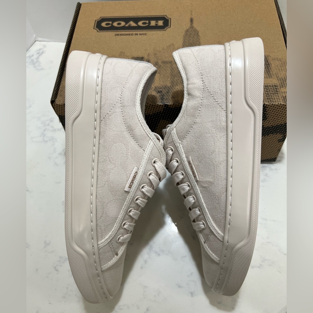 Coach Women's Sneakers in Cream - Picture 6 of 15